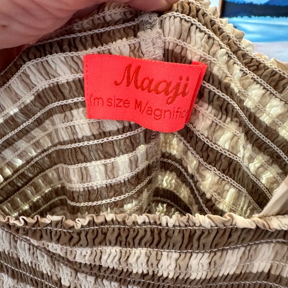 Maaji maxi smocked gingham dress - medium - Picture 2 of 5